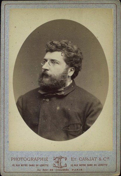 Georges Bizet, French composer and pianist, 1870s(?). Artist: Etienne Carjat