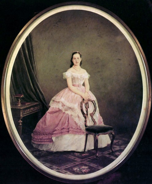 Portrait of Grand Duchess Maria Alexandrovna of Russia, (1853-1920), 1860s-1870s. Artist: Charles Bergamasco