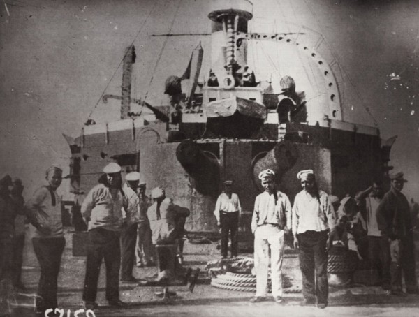Uprising on the battleship 'Potemkin', Constanta, Romania, 1905. Artist: Unknown