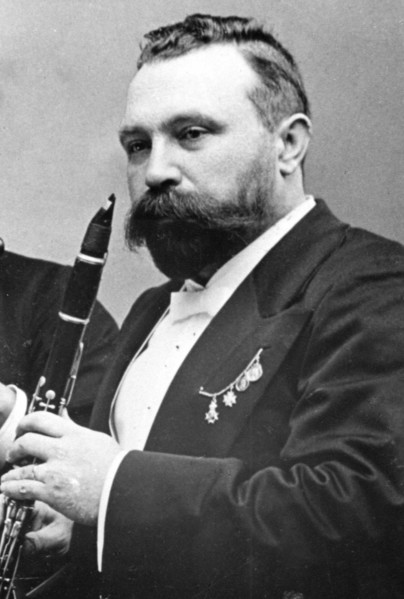 Richard Mühlfeld, German clarinettist, 1890s. Artist: Anon
