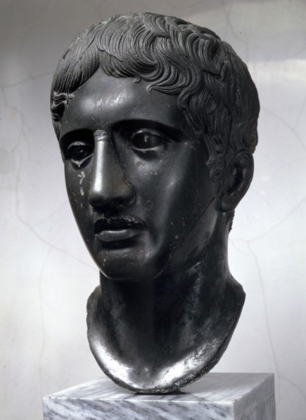 Marble head of Doryphoros (Roman copy after original by Polykleitos), c450-c440 BC. Artist: Unknown