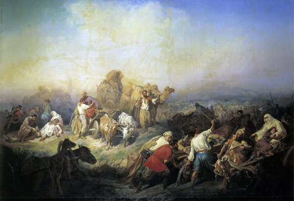 The Military Road Between Sevastopol and Simferopol in the Time of the Crimean War, 1858.  Creator: Filippov, Konstantin Nikolayevich (1830-1878).