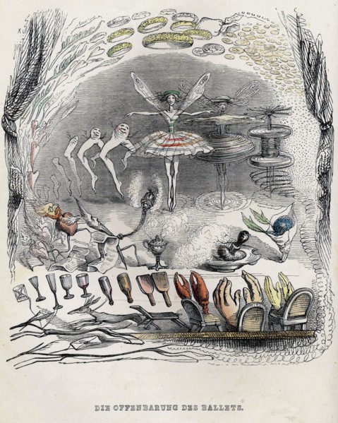 The revelations of Ballet, 1840s.  Creator: Grandville, Jean-Jacques (1803-1847).