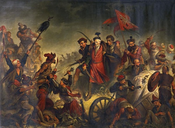 Death of Stanislaw Zolkiewski in a Battle of Cecora 1620', 1877. Creator: Eljasz-Radzikowski, Walery (1841-1905).