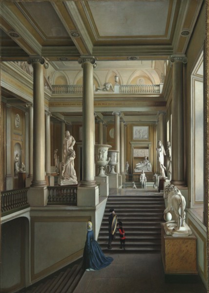 Main staircase of Fine Arts Academy in St. Petersburg', 1830. Creator: Ivanov, Ivan Alexeyevich (1779-1848).
