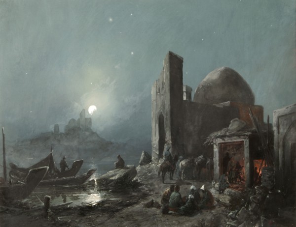A Scene from the Life in Central Asia', 1887.  Creator: Karasin, Nikolai Nikolayevich (1842-1908).