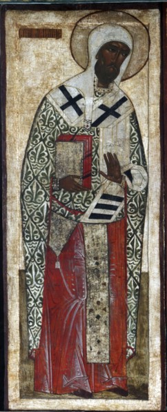 Saint Leontius of Rostov, 16th century. Creator: Russian icon.