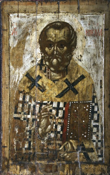 Saint Nicholas, 14th century. Creator: Russian icon.