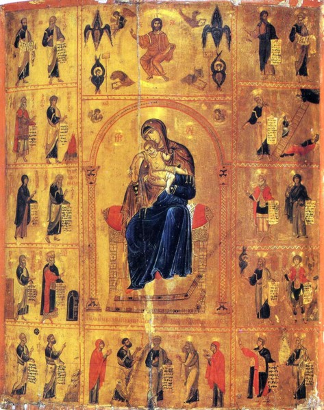Virgin and Child with Saints, early 12th century.  Creator: Byzantine icon.