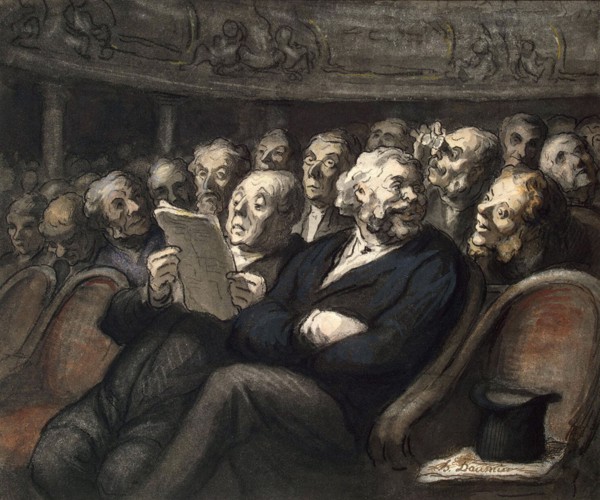Intermission at the Comédie-Française, 1858.  Creator: Daumier, Honoré (1808-1879).