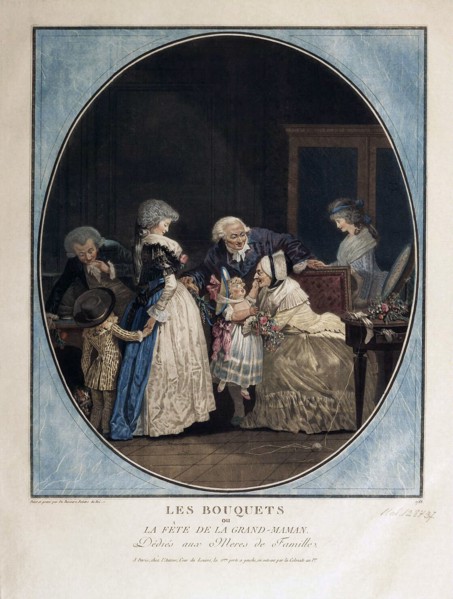 Congratulations on the Grandmother's Name-Day, 1788.  Creator: Debucourt, Philibert-Louis (1755-1832).