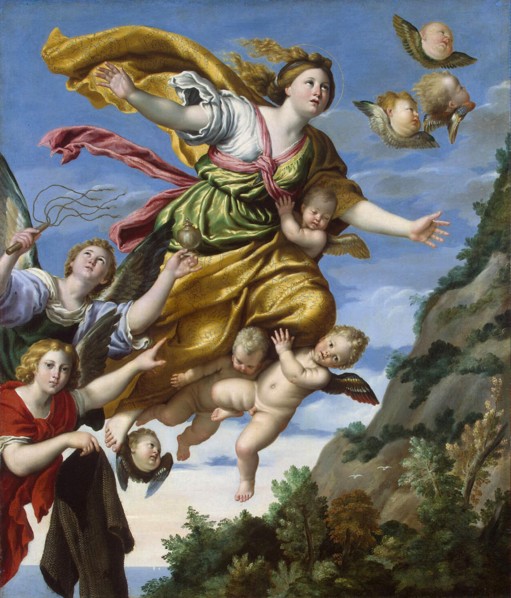 Mary Magdalene Taken up to Heaven', c1620. Creator: Domenichino (1581-1641).