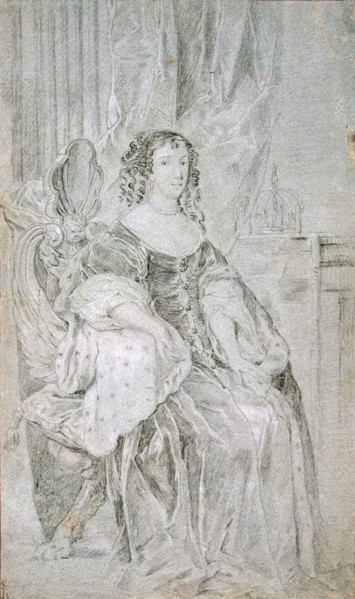 Portrait of Catherine of Braganza (1638-1705), 1670s. Creator: Lely, Sir Peter (1618-1680).