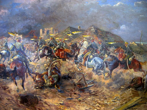 Attack of Polish Uhlans on Bolsheviks near Sloutsk, 1919', 1920.  Creator: Winterowski, Leonard (1868-1926).
