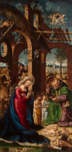 Nativity', late 15th century. Creator: Gandolfino da Roreto (active 1493-1510).