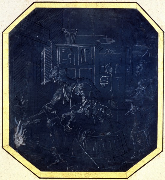 'The Prodigal Son before the Fire', early 16th century.  Artist: Master of Antwerp