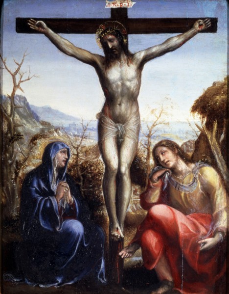 'The Crucifixion with the Virgin and John the Baptist', c1540.  Artist: Sodoma