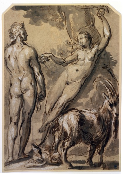 'Adam and Eve. The Fall', late 1590s. Artist: Gerrit Pietersz