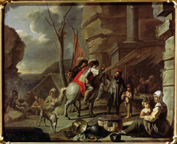 'Horsemen at a Tavern', second half of 17th century.  Artist: French Master