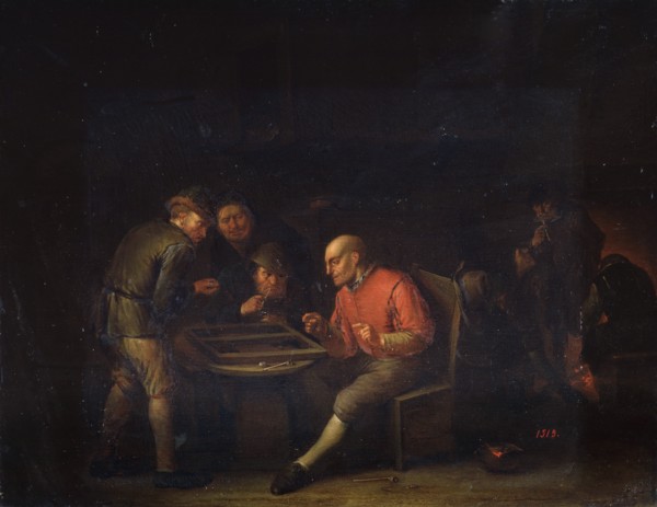 'Flemings Playing Dice', 17th century. Artist: Adriaen van Ostade