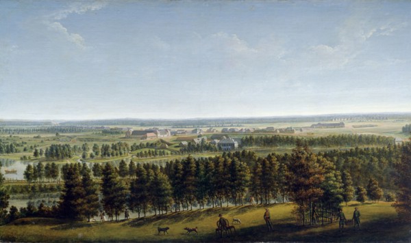 'Palace Park as Seen from the Gatchina Palace', 1790s.  Artist: Johann Jakob Mettenleiter