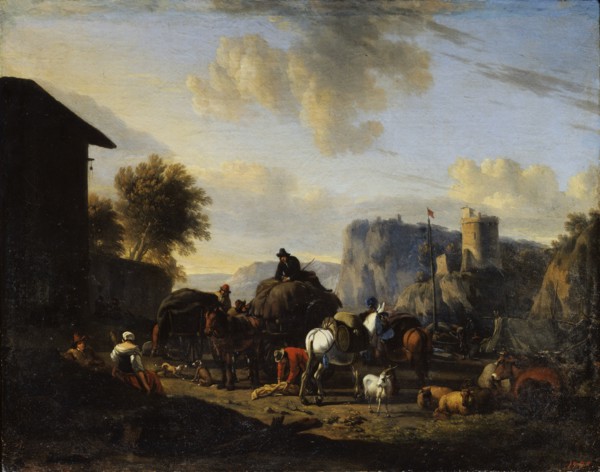 'The Rest of the Convoy', 17th century. Artist: Nicolaes Berchem