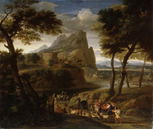 'Landscape with Caravan', 17th century. Artist: Gaspard Dughet