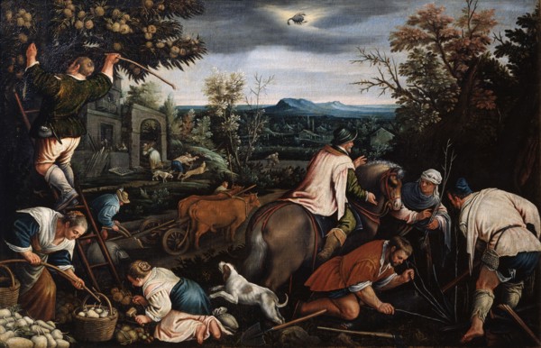 'October' (from the series 'The Seasons'), late 16th or early 17th century. Artist: Leandro Bassano