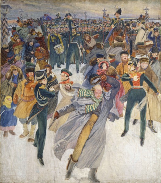 'The Decembrist Revolt at the Senate Square on December 14, 1825', late 19th century. Artist: Dmitry Kardovsky