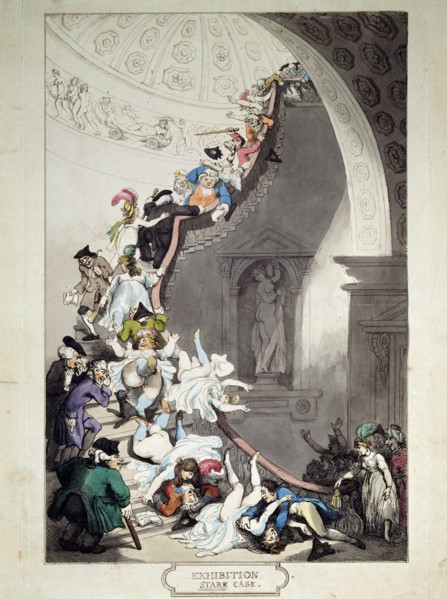'Exhibition Stare Case', 1811.  Artist: Thomas Rowlandson