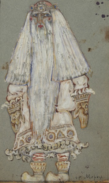 Ded Moroz. Costume design for the theatre play Snow Maiden by A. Ostrovsky, 1912. Artist: Roerich, Nicholas (1874-1947)