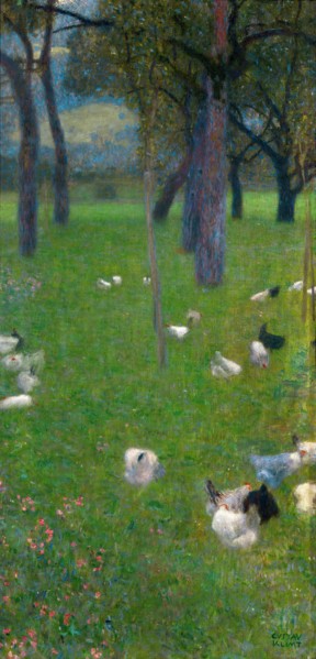 After the rain (Garden with chickens in St. Agatha), 1898. Artist: Klimt, Gustav (1862-1918)