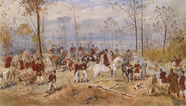 Fox hunting, c. 1890. Artist: Blaas, Julius, von (1845-1922)
