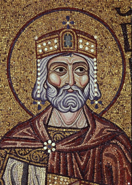 King David (Detail of Interior Mosaics in the St. Mark's Basilica), 12th century. Artist: Byzantine Master
