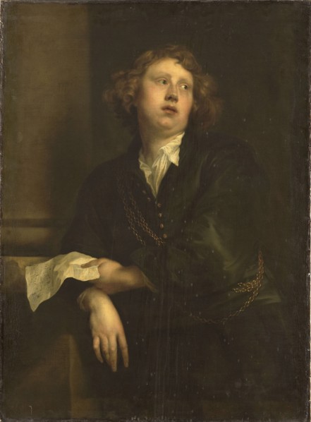 Portrait of the Composer Henricus Liberti (1628-1661), c.1630. Artist: Dyck, Anthony van, (Studio of)