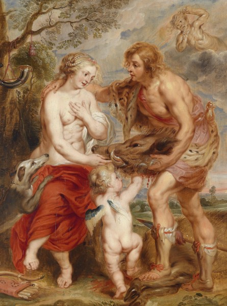 Meleager offering the Calydon boar's head to Atalanta. Artist: Rubens, Pieter Paul (1577-1640)