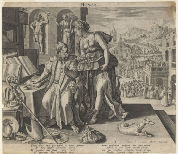 Honor, 1591. Artist: Sadeler, Raphael, the Elder (1560-1628)