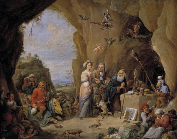 The Temptation of Saint Anthony, Mid of 17th cen.. Artist: Teniers, David, the Younger (1610-1690)