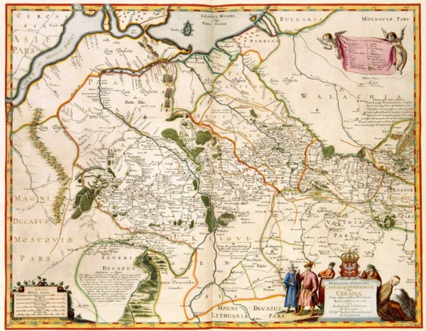 General Depiction of the Empty Plains (in Common Parlance, Ukraine) Together with its Neighboring Provinces, 1648. Artist: Beauplan, Guillaume le Vasseur de (1595-1685)