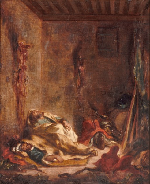 A guardhouse in Meknès, 1847. Artist: Delacroix, Eugène (1798-1863)