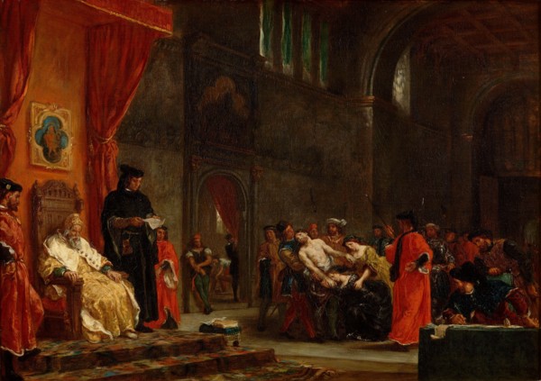 The Two Foscari, 1855. Artist: Delacroix, Eugène (1798-1863)