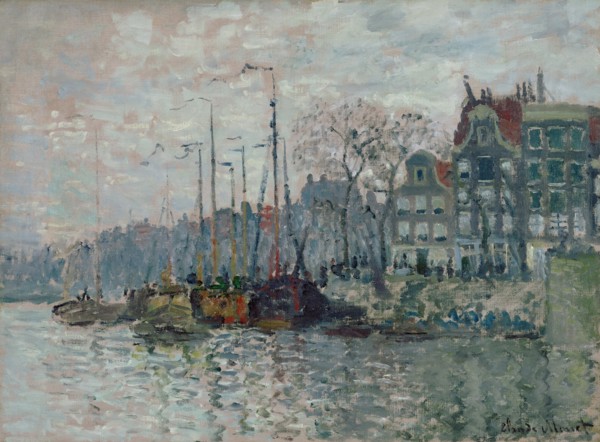 View of the Prins Hendrikkade and the Kromme Waal in Amsterdam, 1874. Artist: Monet, Claude (1840-1926)