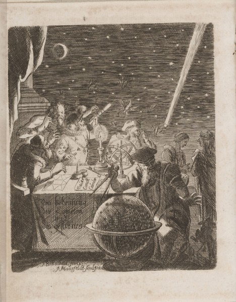 Observing the Heavens in the Age of Galileo (From: Von Bedeutung der Cometen), 1681. Artist: Petit, Pierre (1598-1677)
