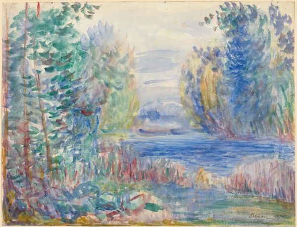 River Landscape, 1890. Artist: Renoir, Pierre Auguste (1841-1919)