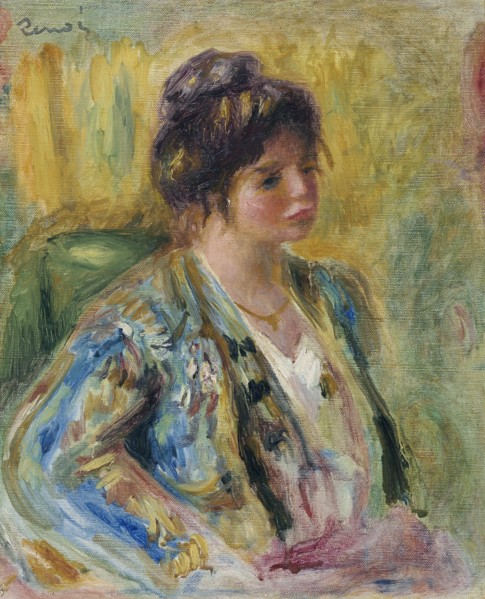 Buste de femme en costume oriental, c. 1895. Artist: Renoir, Pierre Auguste (1841-1919)