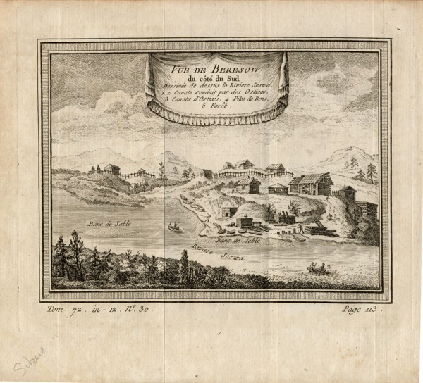 View of Berezov, c. 1750. Artist: Anonymous