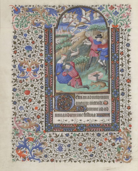 The Annunciation to the Shepherds (Book of Hours), 1440-1460. Artist: Bedford Master (active 1405-1465)