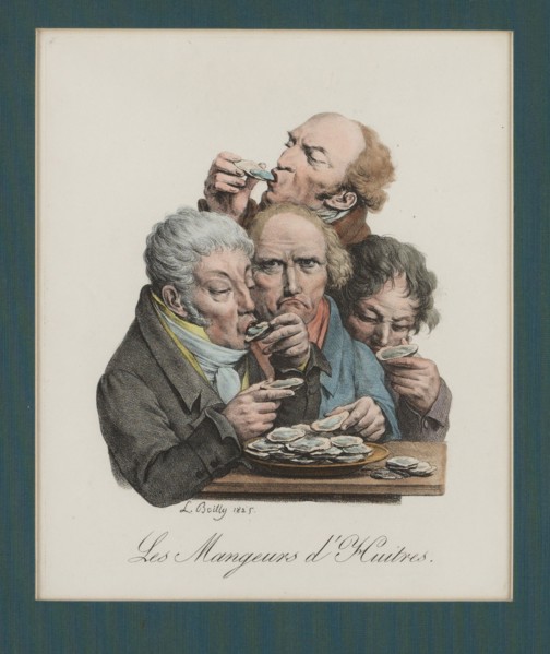 Slurping Oysters, 1825. Artist: Boilly, Louis-Léopold (1761-1845)