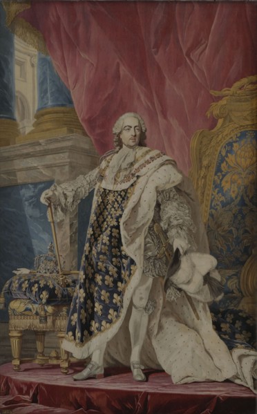 Portrait of Louis XV in his royal costume, ca 1769. Artist: Cozette, Pierre François (1749-1794)