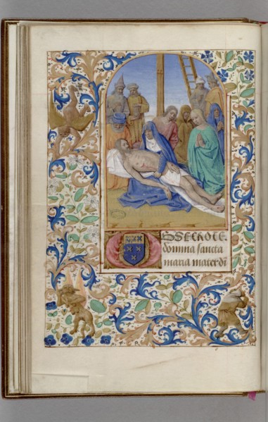 Pietà (Book of Hours), 1450-1499. Artist: Fouquet, Jean (workshop)